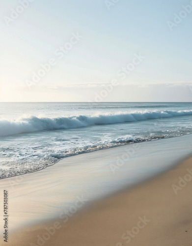Black and White Beach Scene