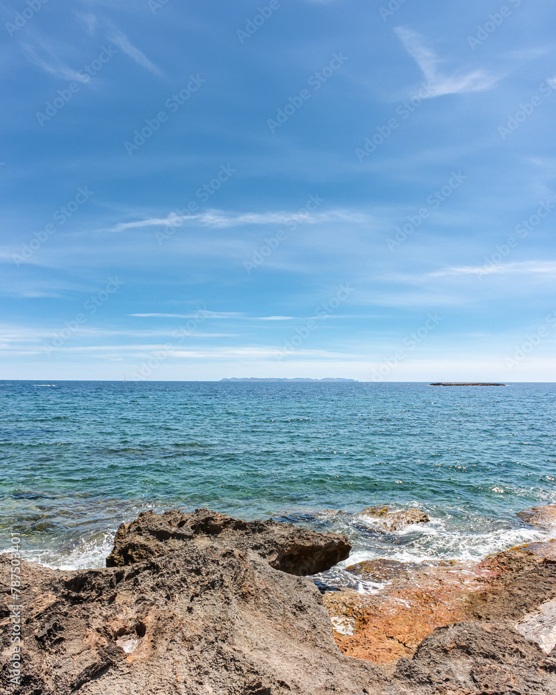Landscape of a wild beach on the island of Mallorca Landscape of a wild beach on the island of Mallorca