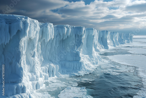 edge of ice shelf, coast of Antarctica