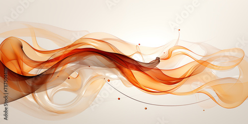  Coffee 3D background, soft waves in brown tones