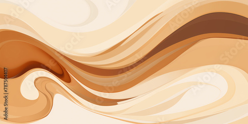  Coffee background, soft waves in brown tones