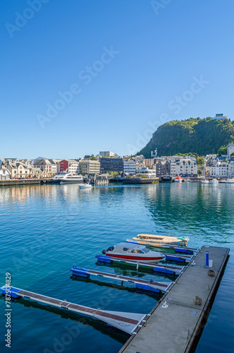 View of the port of Alesund, Norway