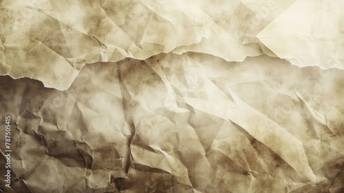 Retro vintage paper texture with sepia tones for artistic design and coffee paint accents photo