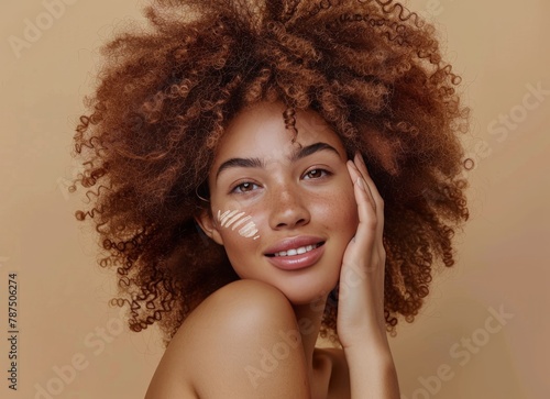 Woman With Curly Hair Posing for a Picture