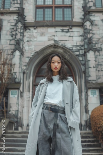 Woman Standing in Front of Building