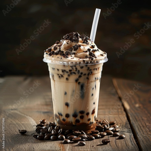 A Cup of Coffee With Whipped Cream and Chocolate Sprinkles