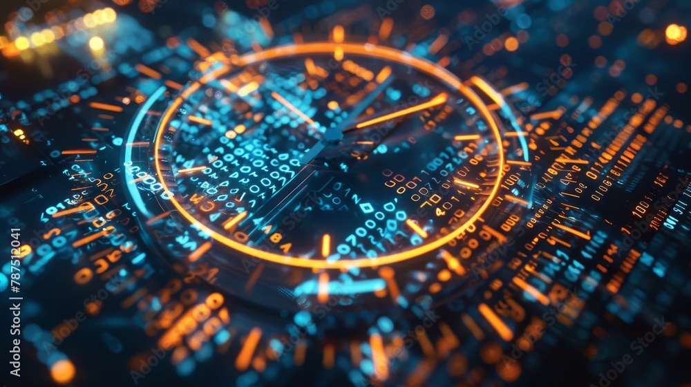 A digital clock ticking down to a financial deadline AI generated illustration A digital clock ticking down to a financial deadline AI generated illustration