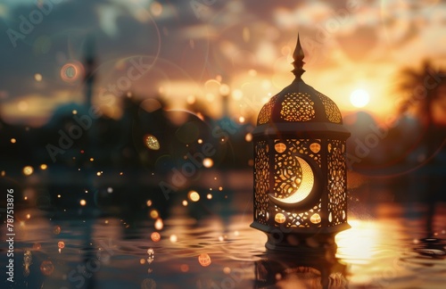 Lantern Sitting on Table