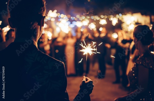 Person Holding Sparkler