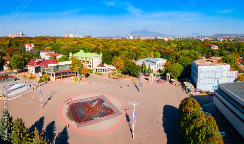 Central square in Yessentuki city, Russia photo