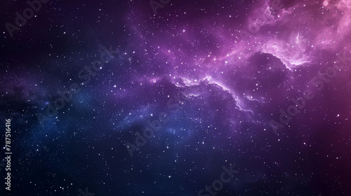 Expansive purple nebula spreading across space.