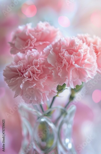 Vase Filled With Pink Flowers on Table