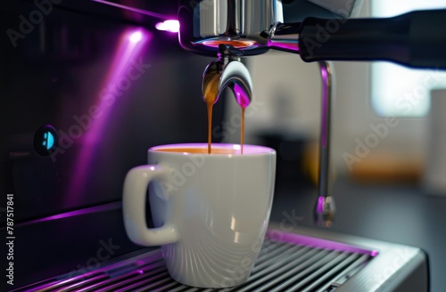 Pouring Liquid Into a Cup of Coffee