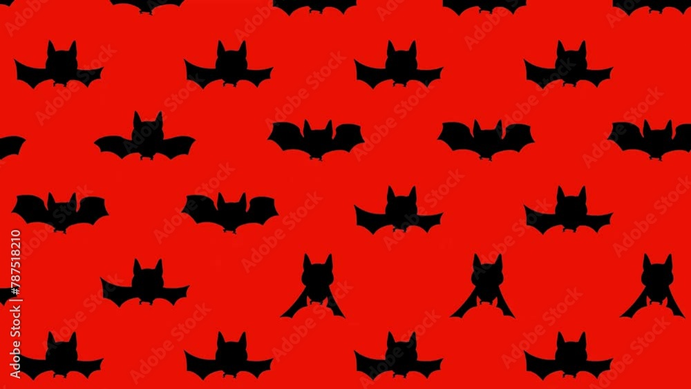 seamless pattern with red and black bats vector animated background seamless pattern with red and black bats vector animated background