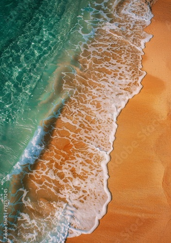Aerial View of Beach and Ocean