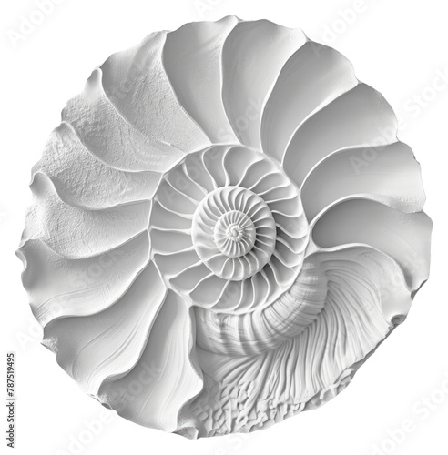 PNG Bas-relief shell sculpture texture white creativity monochrome.