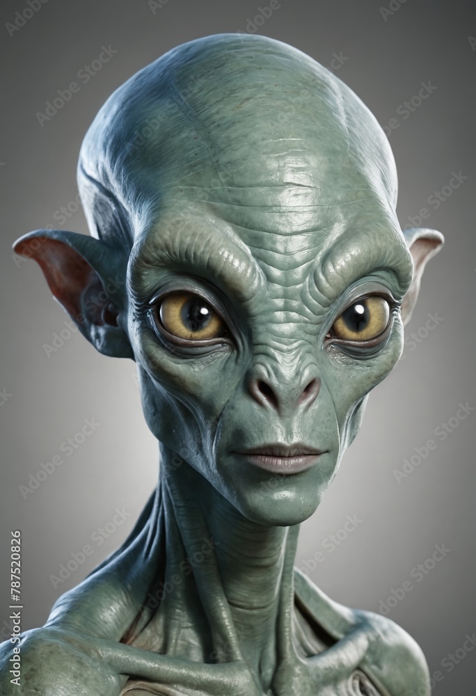 Alien Sage: Fantasy Being with Blue Skin Draped in Robes Alien Sage: Fantasy Being with Blue Skin Draped in Robes