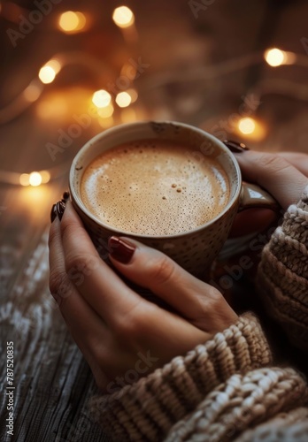 Woman Holding a Cup of Coffee