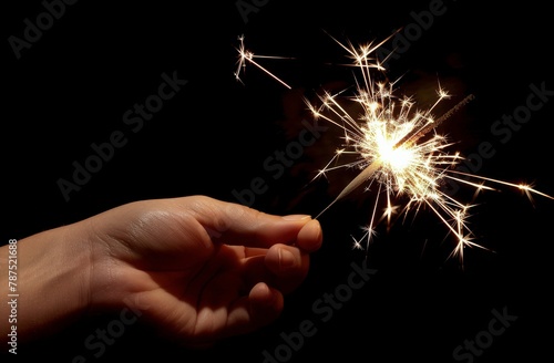 Person Holding a Sparkler