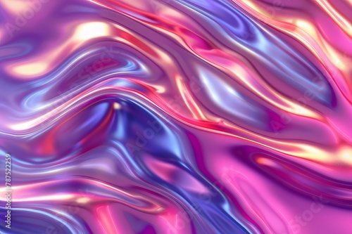 Colorful graduated blue and violet background with waves. Empty vibrant backdrop for design. 
