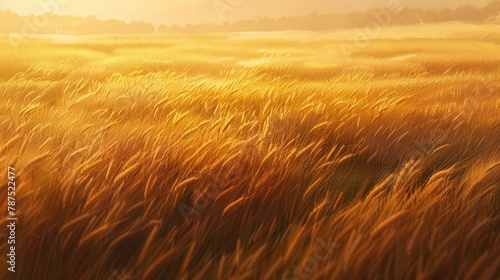 Field of wheat with a golden hue