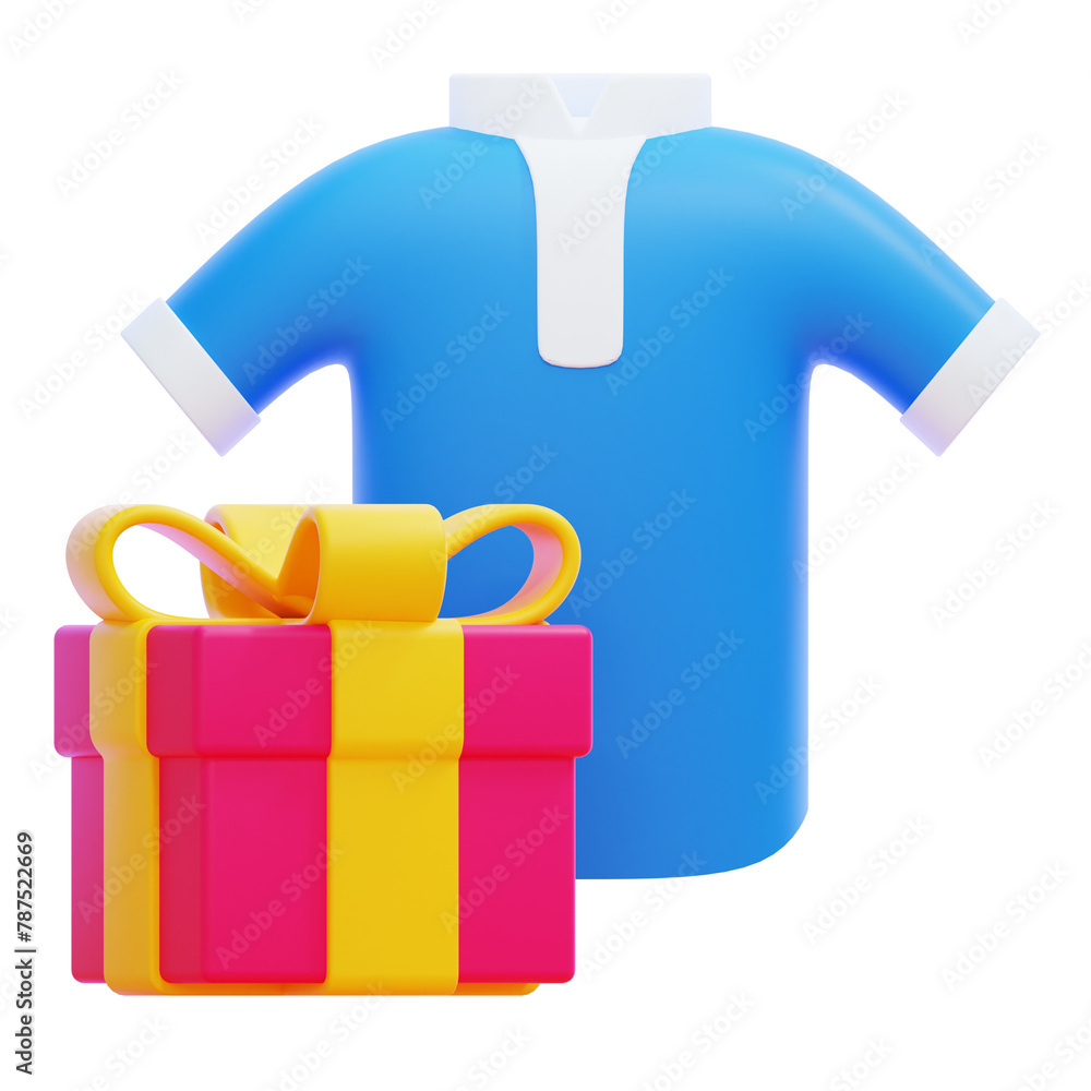 PNG 3D Clothing Gift icon isolated on a white background PNG 3D Clothing Gift icon isolated on a white background