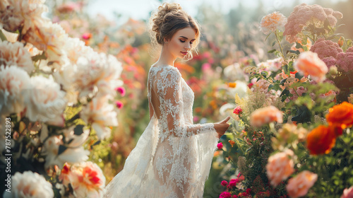 bride in the garden