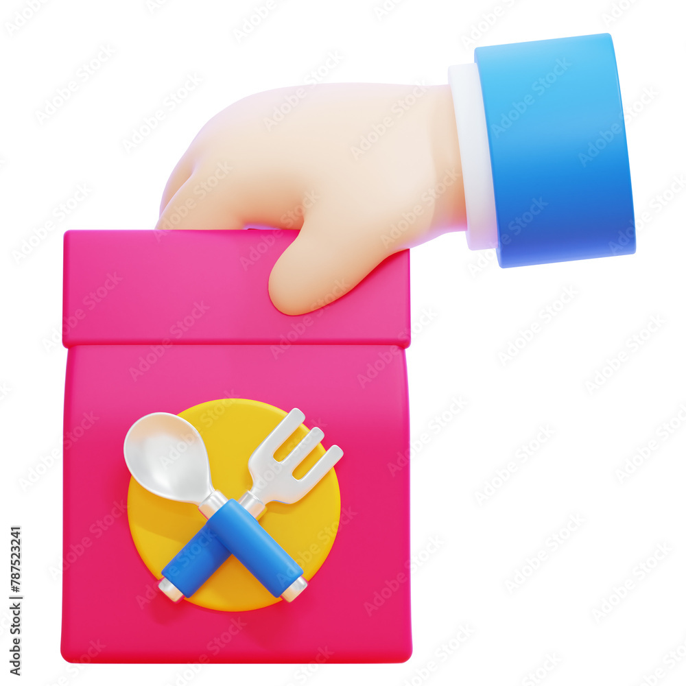 PNG 3D Giving Food icon isolated on a white background PNG 3D Giving Food icon isolated on a white background