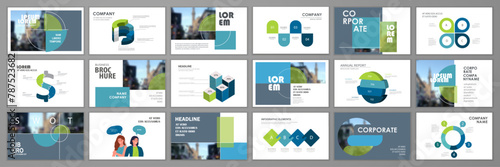 Abstract business brochure set