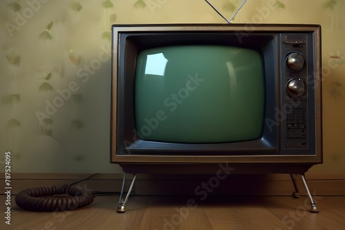 old tv with a screen