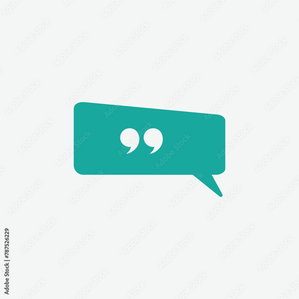 Naklejka premium Quote icon vector logo design template