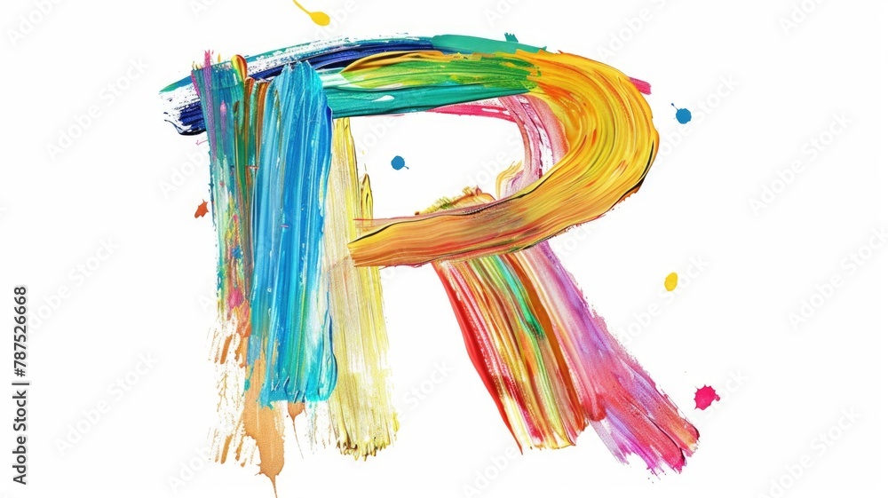 Bright and educational letter R, poster for children, each letter ...