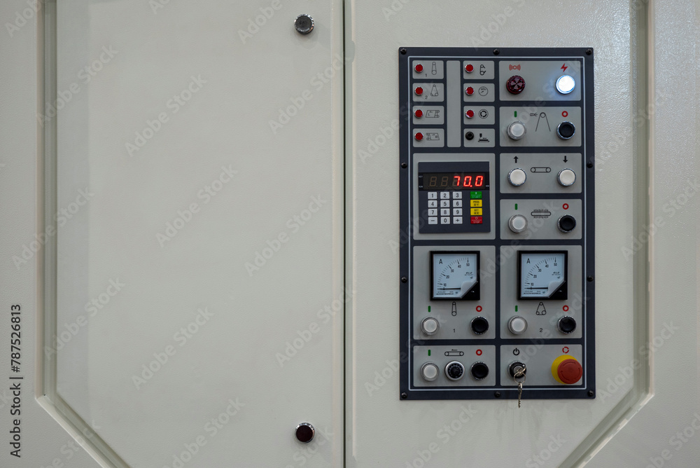 Control panel with buttons in the machine body Control panel with buttons in the machine body