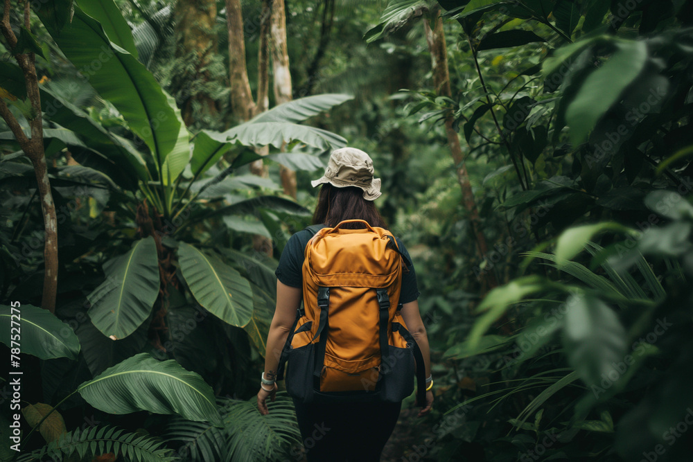 hiker with a backpack