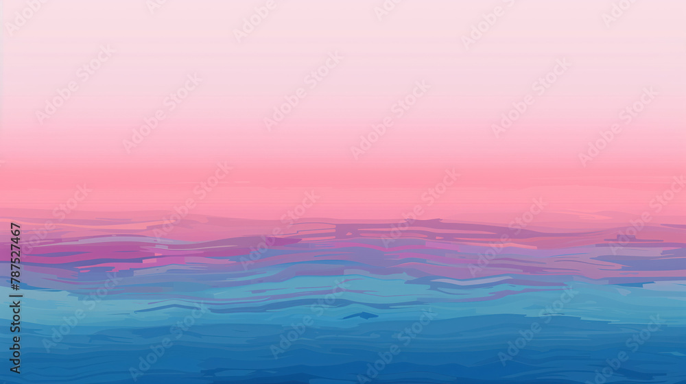 Delicate landscape with a gradient of pink and blue shades.  Abstract background with smooth transitions of pink and blue colors.