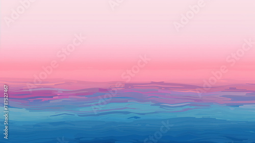 Delicate landscape with a gradient of pink and blue shades. Abstract background with smooth transitions of pink and blue colors.