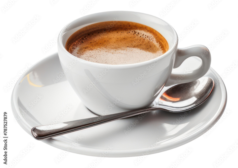 PNG A cup of coffee saucer drink spoon PNG A cup of coffee saucer drink spoon