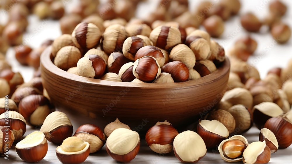 Nutty Delights: A Selection of Fresh Hazelnuts Nutty Delights: A Selection of Fresh Hazelnuts