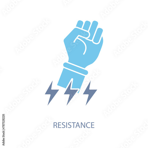 resistance concept line icon. Simple element illustration. resistance concept outline symbol design.
