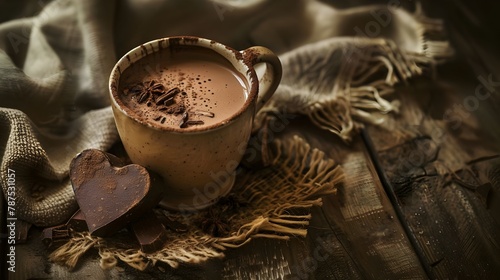 Mug Of Ceremonial Cacao Drink (Generative AI)