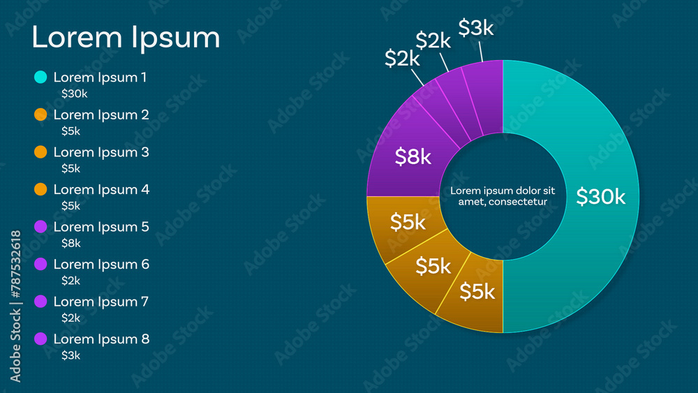 Responsive Pie Chart Mogrt for Clean and Modern Data Visualizations Design and Slide