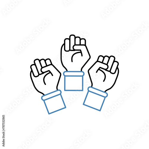 strike concept line icon. Simple element illustration. strike concept outline symbol design.
