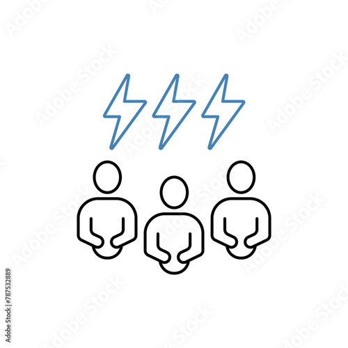 controversial concept line icon. Simple element illustration. controversial concept outline symbol design.