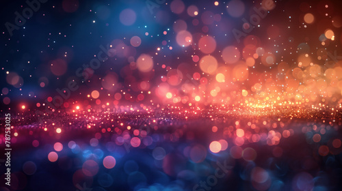 Abstract background with shimmering lights and bokeh effect
