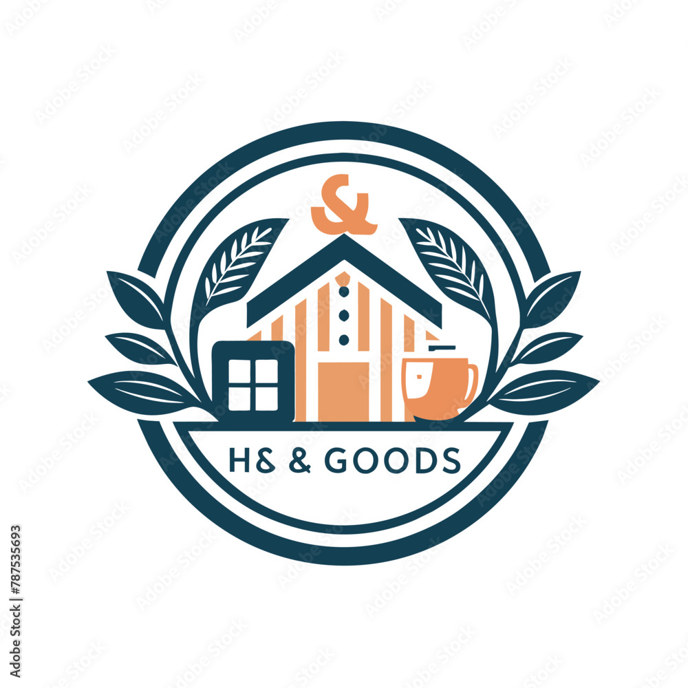 A sleek and modern logo design for H & Goods, featuring clean ...
