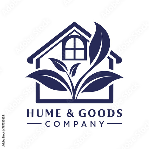The logo for a company selling home and goods, featuring a clean and sophisticated design, A clean and sophisticated design for a home goods company that values simplicity and quality
