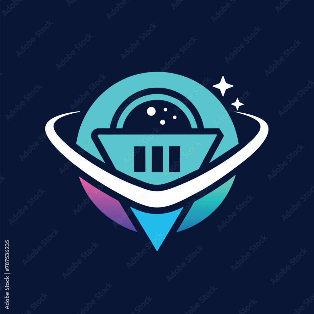 Logo showcasing a futuristic design for a virtual shopping destination ...
