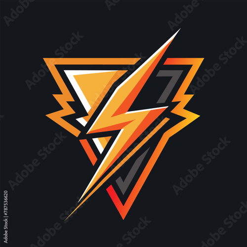 A logo featuring a bold letter design with a lightning bolt for a sports team identity, A Letter Logo Design With Lighting Thunder Bolt