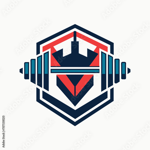 A minimalist logo for a gym, designed with clean lines and geometric shapes for a modern and sleek look, Create a minimalist logo with clean lines and geometric shapes