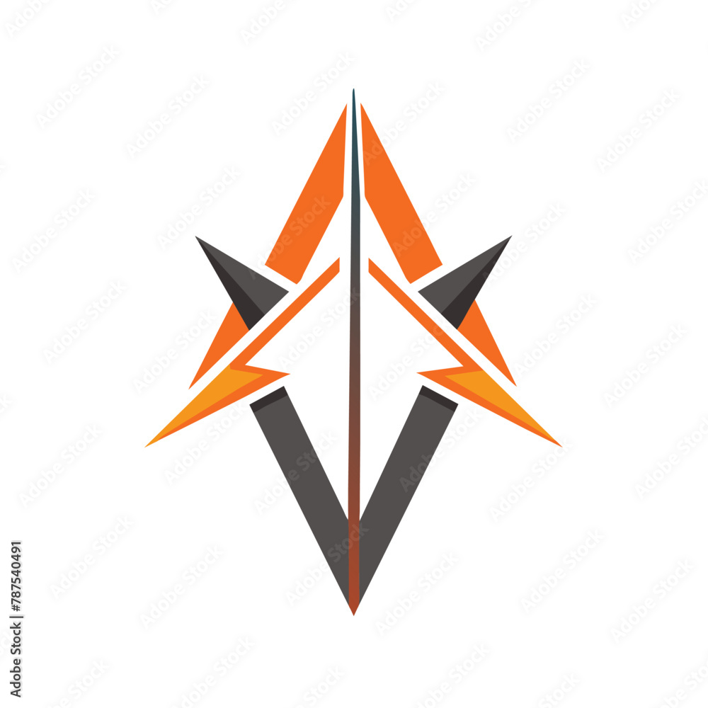 A minimalist and simple arrow logo design in orange and black colors, Sheep logo template, minimalist simple modern vector logo design A minimalist and simple arrow logo design in orange and black colors, Sheep logo template, minimalist simple modern vector logo design